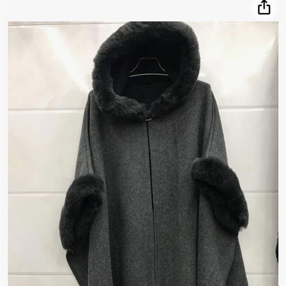 CARDIGAN GRAY SHAWL HOODIE. - Picture 4 of 12